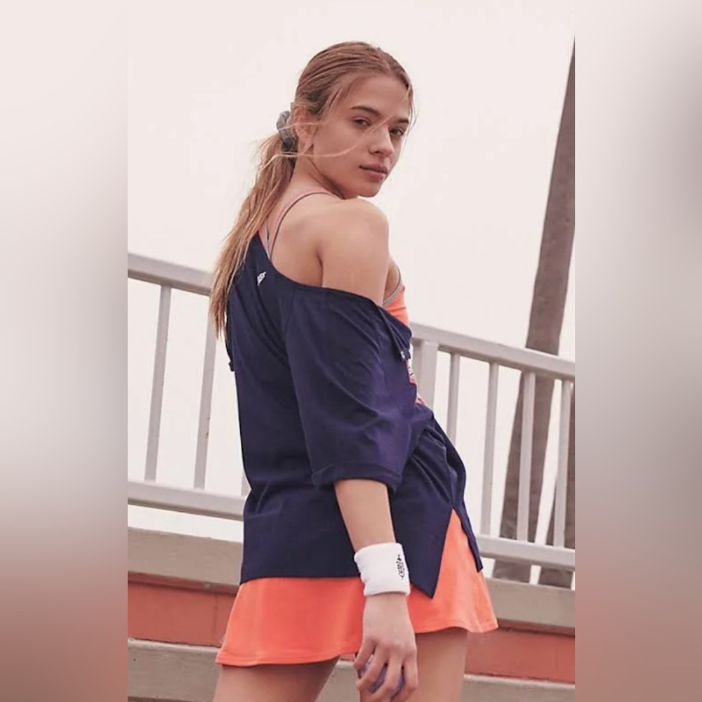 🔥SOLD! NWT Free People Inhale Henley Graphic Tee | NAVY